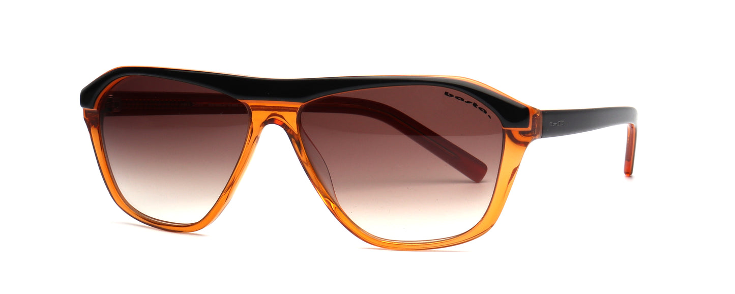 Sonnenbrille Frame Brothers mit UV400 Schutz in Schwarz - Bernstein