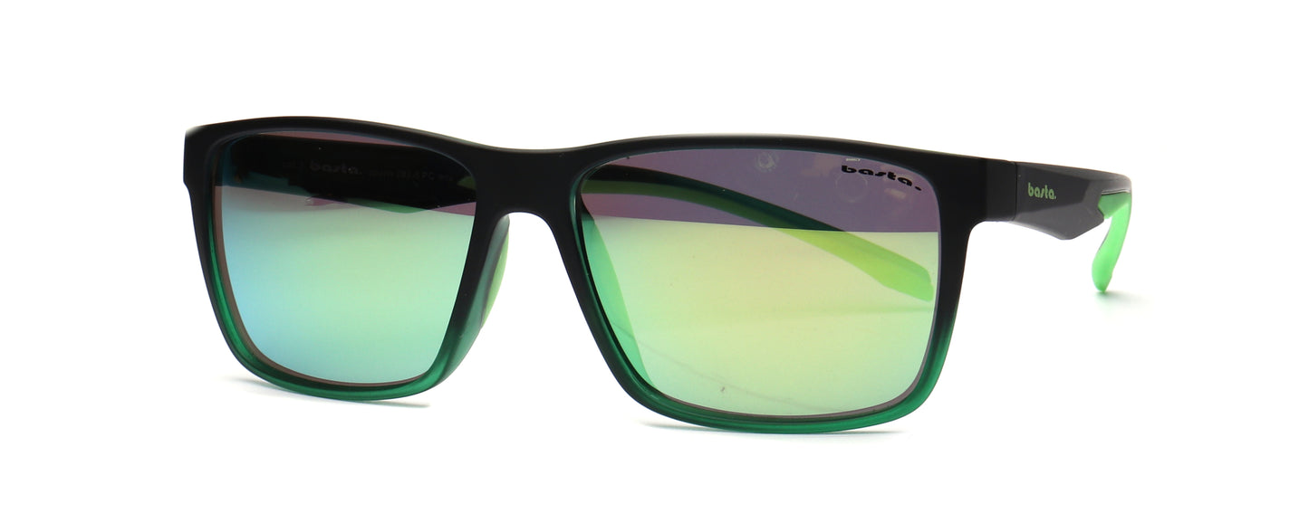 Sportsonnenbrille Frame Brothers mit UV400 Schutz in Schwarz - Grün
