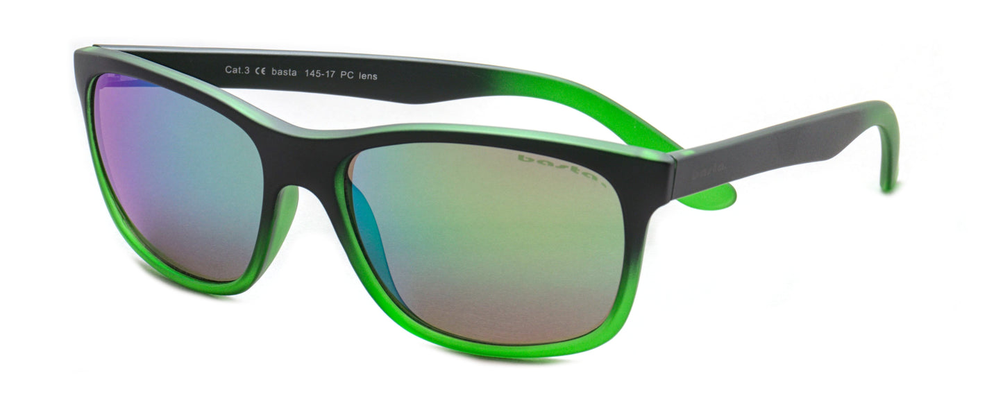 Sportsonnenbrille Frame Brothers mit UV400 Schutz in Schwarz - Grün