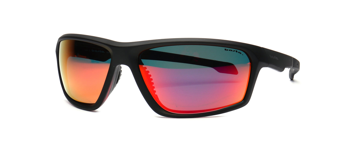 Sportsonnenbrille Frame Brothers mit UV400 Schutz und Polarisiert in Schwarz - Rot