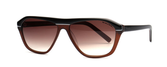 Sonnenbrille Frame Brothers mit UV400 Schutz in Schwarz - Braun