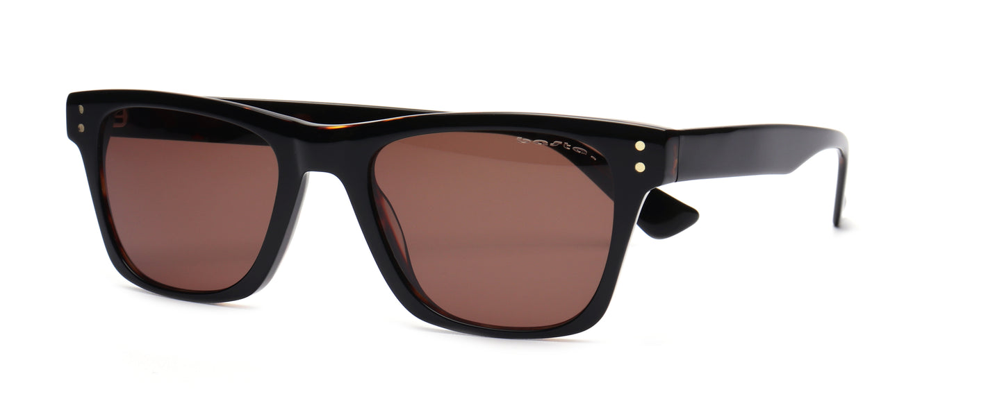 Sonnenbrille Frame Brothers mit UV400 Schutz in Dunkelhavanna