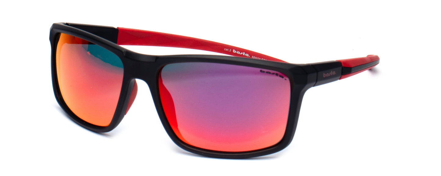 Sportsonnenbrille Frame Brothers Basta Sports 076 Schwarz - Rot