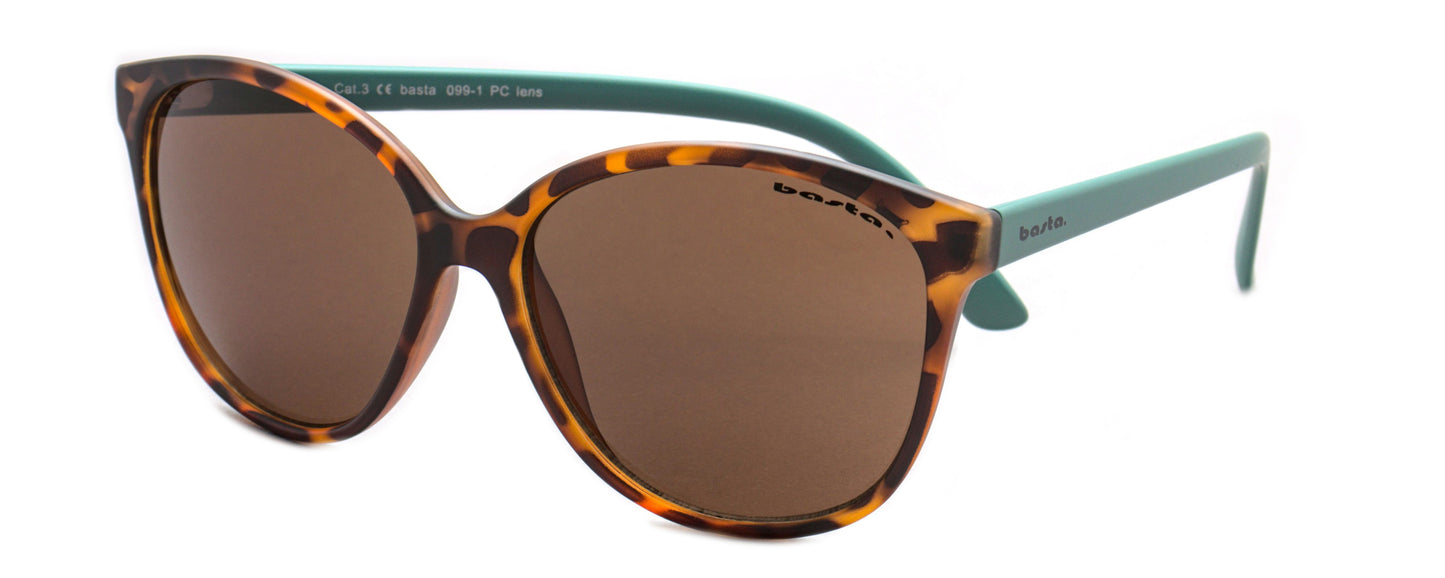 Sportsonnenbrille Frame Brothers mit UV400 Schutz in Havanna - Grün