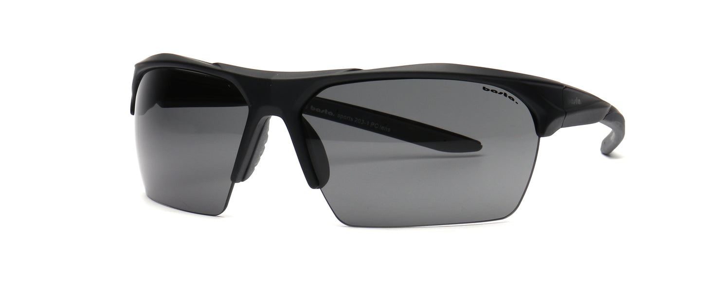 Sportsonnenbrille Frame Brothers mit UV400 Schutz in Schwarz