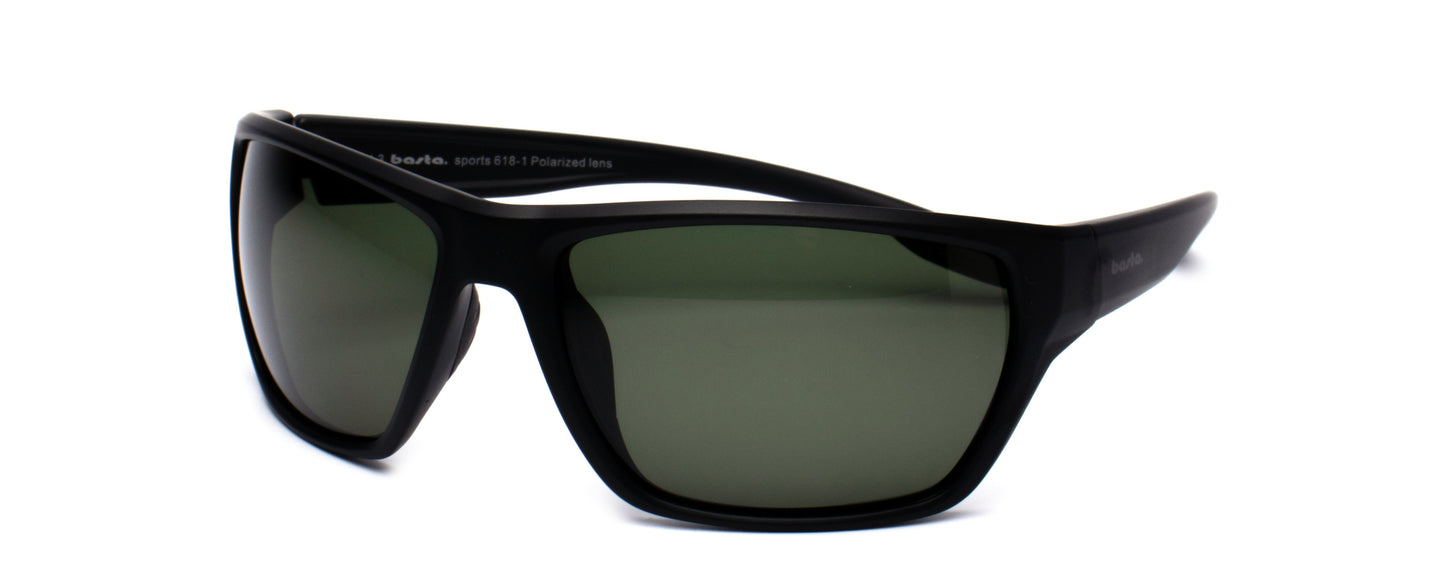 Sportsonnenbrille Frame Brothers Basta Sports Polarisiert 618 Schwarz