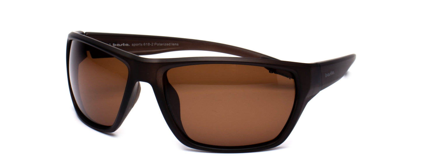 Sportsonnenbrille Frame Brothers Basta Sports Polarisiert 618 Braun