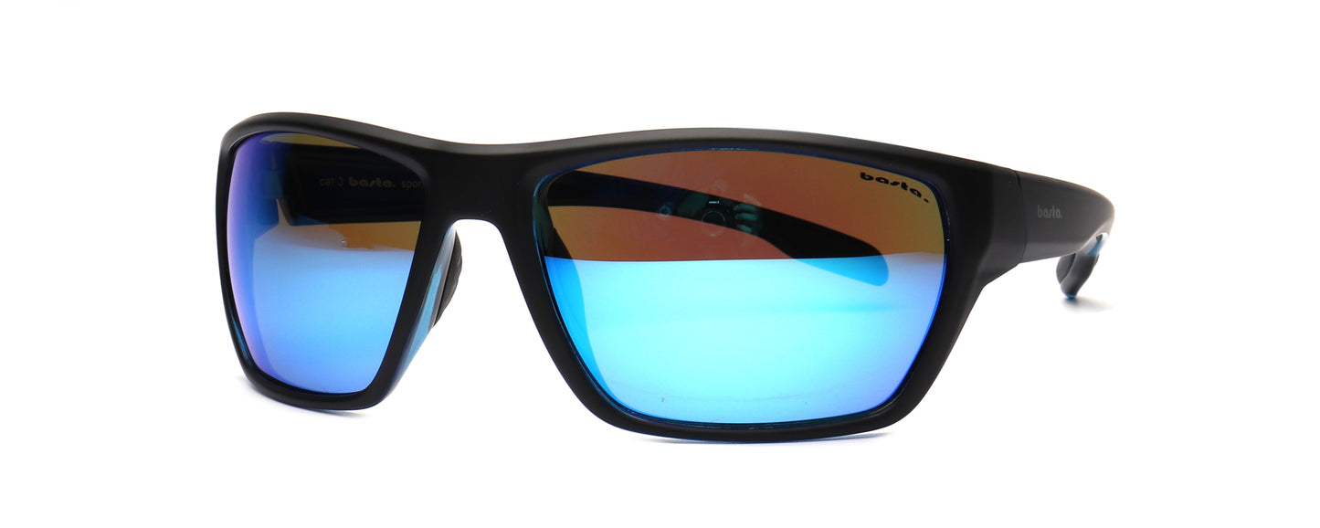 Sportsonnenbrille Frame Brothers Basta Sports Polarisiert 618 Schwarz - Blau