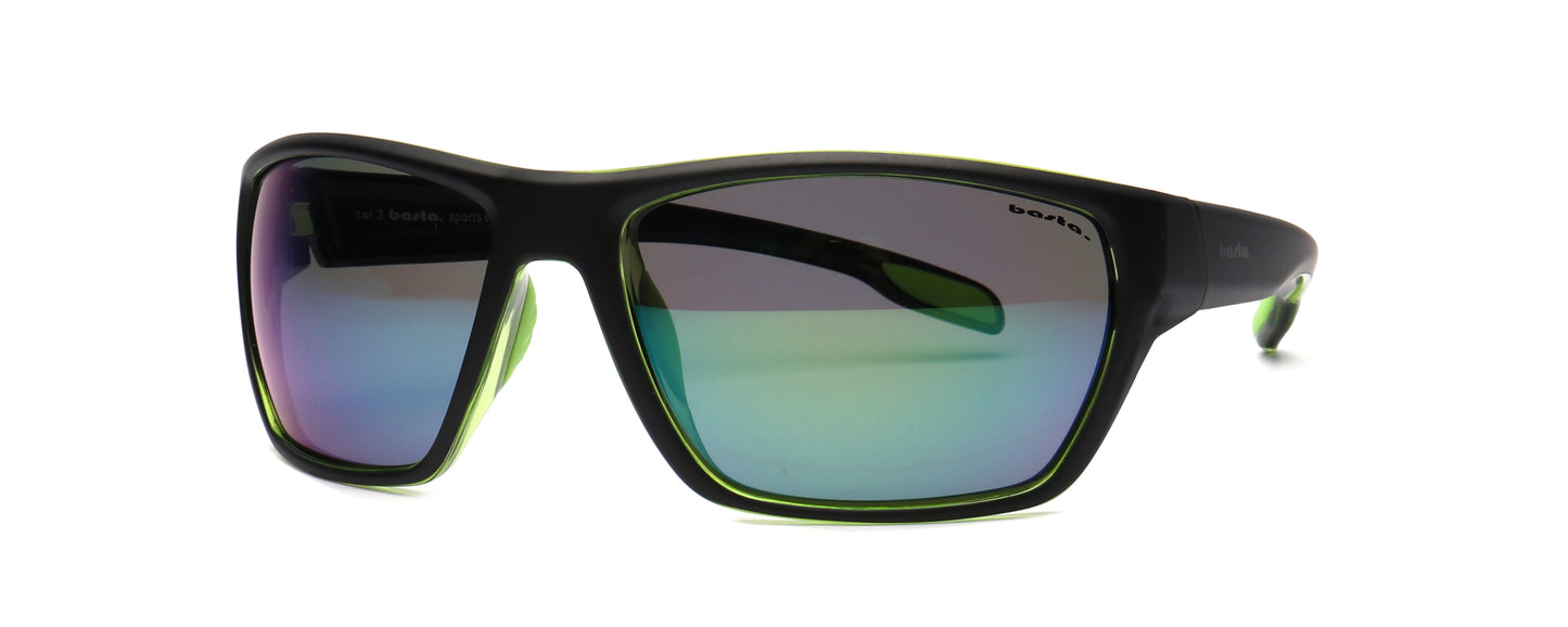 Sportsonnenbrille Frame Brothers Basta Sports Polarisiert 618 Schwarz - Grün
