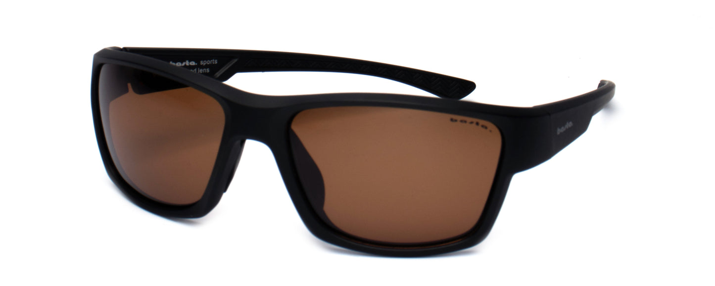 Sportsonnenbrille Frame Brothers Basta Sports Polarisiert 619 Schwarz - Braun