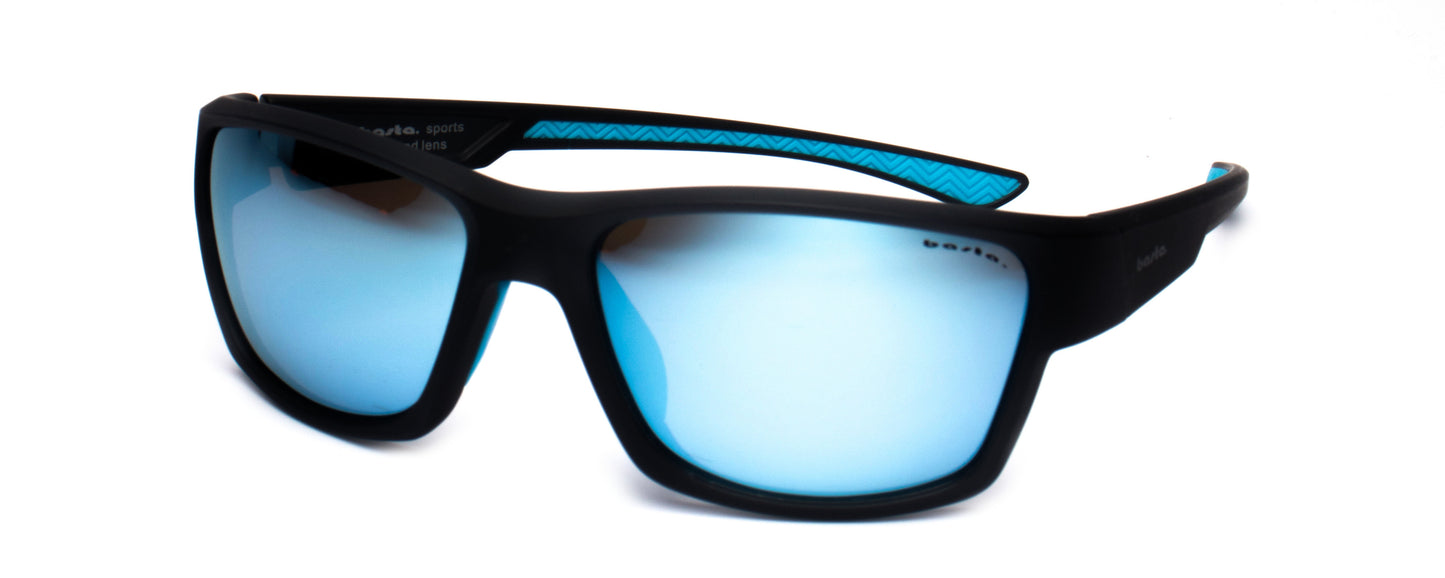 Sportsonnenbrille Frame Brothers Basta Sports Polarisiert 619 Schwarz - Blau