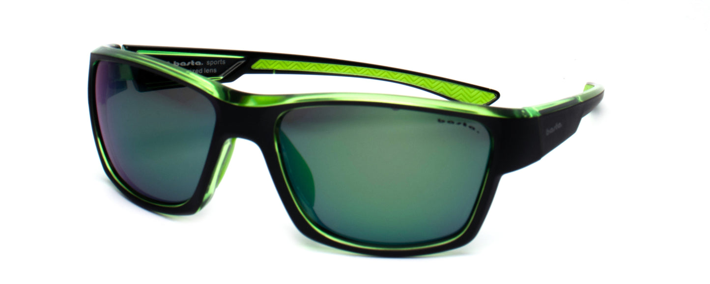 Sportsonnenbrille Frame Brothers Basta Sports Polarisiert 619 Schwarz - Grün