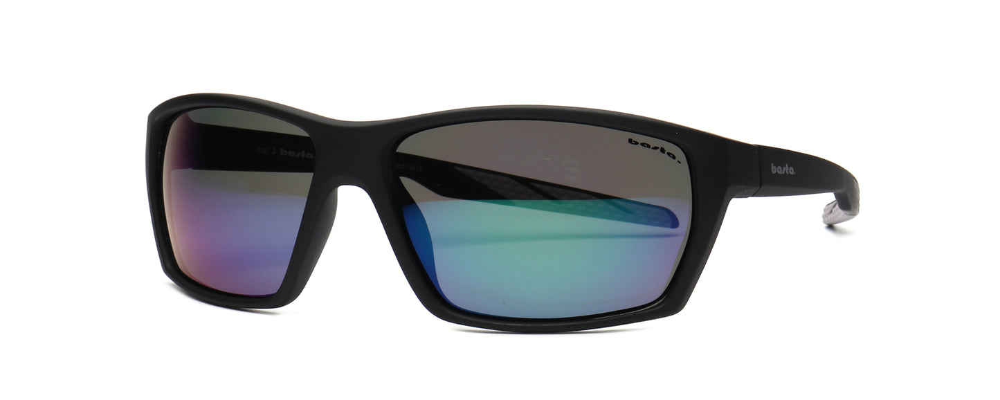 Sportsonnenbrille Frame Brothers mit UV400 Schutz und Polarisiert in Schwarz - Blau